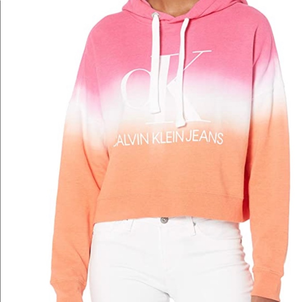 Calvin Klein Women's Dip Dye Logo Hoodie